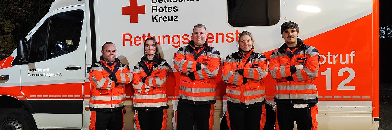 Teamfoto des Rettungsdienstes DRK Donaueschingen